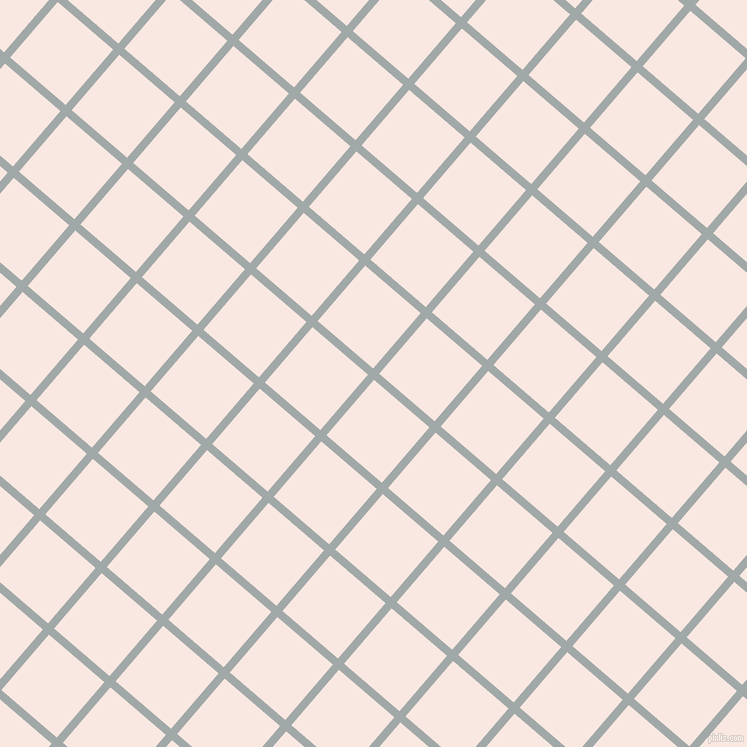 49/139 degree angle diagonal checkered chequered lines, 8 pixel lines width, 73 pixel square size, Hit Grey and Wisp Pink plaid checkered seamless tileable