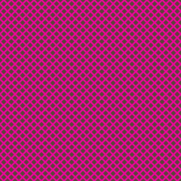 45/135 degree angle diagonal checkered chequered lines, 5 pixel lines width, 12 pixel square size, Hollywood Cerise and Brown Derby plaid checkered seamless tileable