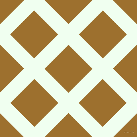 45/135 degree angle diagonal checkered chequered lines, 51 pixel lines width, 119 pixel square size, Honeydew and Buttered Rum plaid checkered seamless tileable