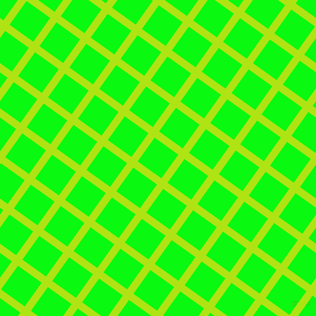 54/144 degree angle diagonal checkered chequered lines, 15 pixel line width, 58 pixel square size, Inch Worm and Free Speech Green plaid checkered seamless tileable