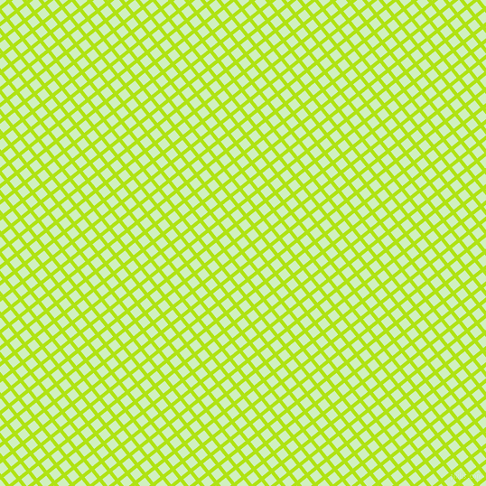 39/129 degree angle diagonal checkered chequered lines, 4 pixel lines width, 10 pixel square size, Inch Worm and Tea Green plaid checkered seamless tileable