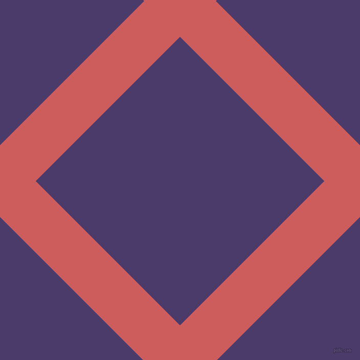 45/135 degree angle diagonal checkered chequered lines, 99 pixel lines width, 399 pixel square size, Indian Red and Meteorite plaid checkered seamless tileable