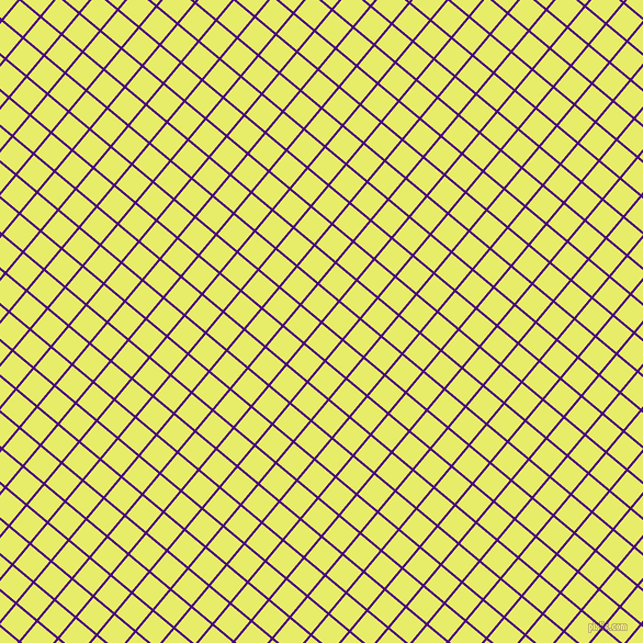 50/140 degree angle diagonal checkered chequered lines, 2 pixel line width, 23 pixel square size, Indigo and Honeysuckle plaid checkered seamless tileable
