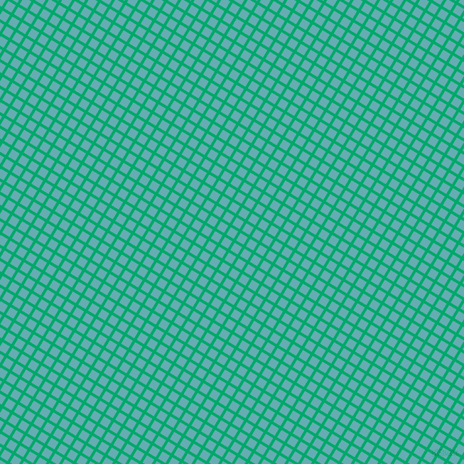 59/149 degree angle diagonal checkered chequered lines, 4 pixel lines width, 12 pixel square size, Jade and Fountain Blue plaid checkered seamless tileable
