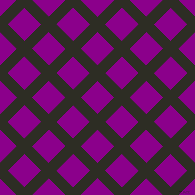 45/135 degree angle diagonal checkered chequered lines, 36 pixel lines width, 78 pixel square size, Karaka and Dark Magenta plaid checkered seamless tileable