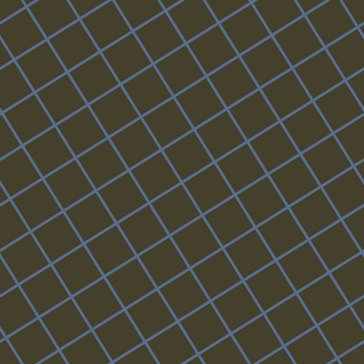 32/122 degree angle diagonal checkered chequered lines, 4 pixel line width, 51 pixel square size, Kashmir Blue and Woodrush plaid checkered seamless tileable