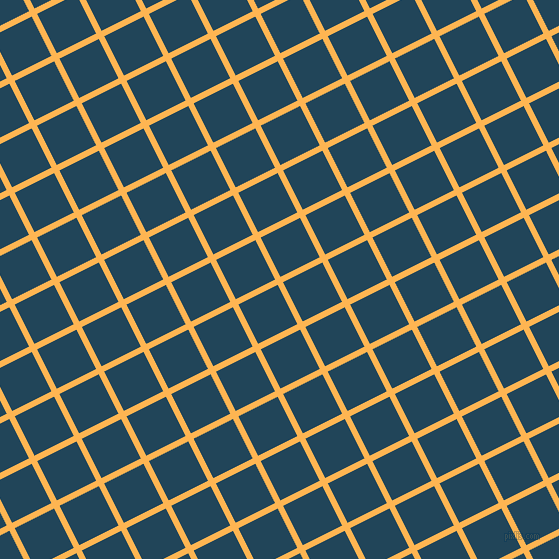 27/117 degree angle diagonal checkered chequered lines, 6 pixel line width, 44 pixel square size, Koromiko and Astronaut Blue plaid checkered seamless tileable