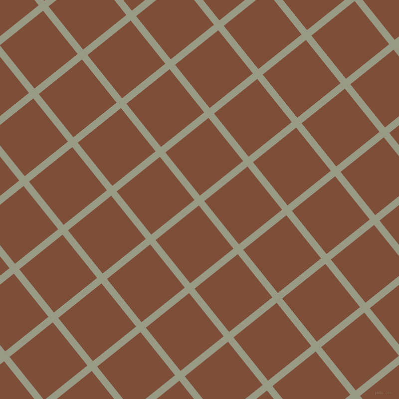 39/129 degree angle diagonal checkered chequered lines, 14 pixel line width, 111 pixel square size, Lemon Grass and Cigar plaid checkered seamless tileable