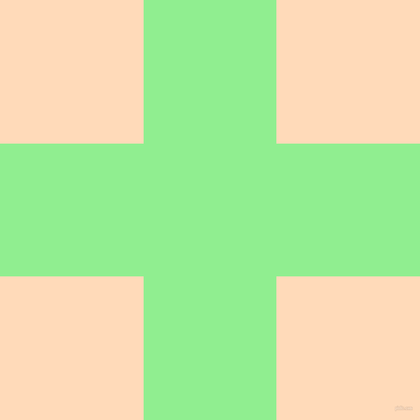 checkered chequered horizontal vertical lines, 270 pixel line width, 584 pixel square size, Light Green and Peach Puff plaid checkered seamless tileable