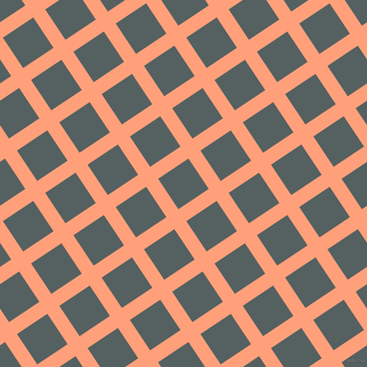 34/124 degree angle diagonal checkered chequered lines, 28 pixel lines width, 71 pixel square size, Light Salmon and River Bed plaid checkered seamless tileable