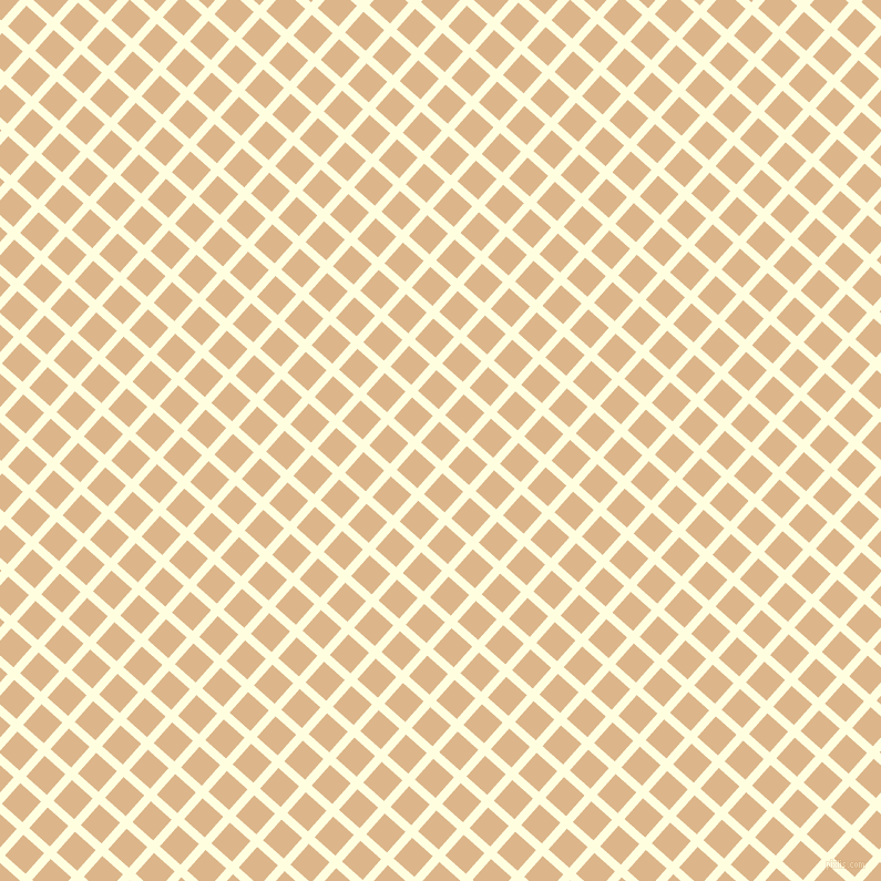 48/138 degree angle diagonal checkered chequered lines, 8 pixel line width, 25 pixel square size, Light Yellow and Brandy plaid checkered seamless tileable