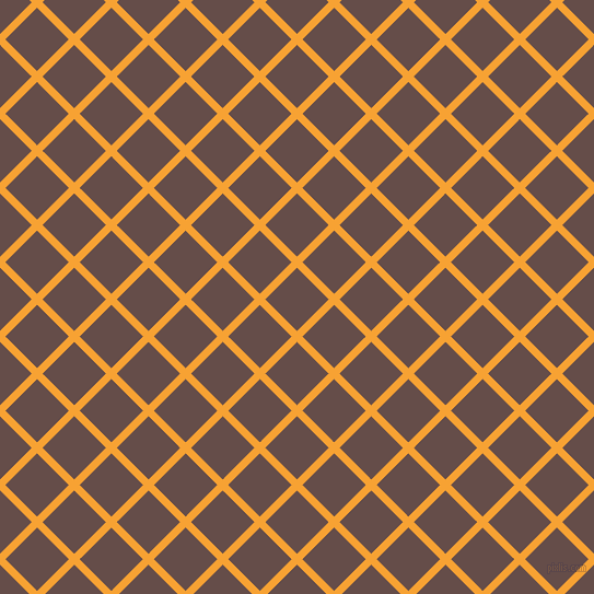 45/135 degree angle diagonal checkered chequered lines, 7 pixel line width, 41 pixel square size, Lightning Yellow and Congo Brown plaid checkered seamless tileable