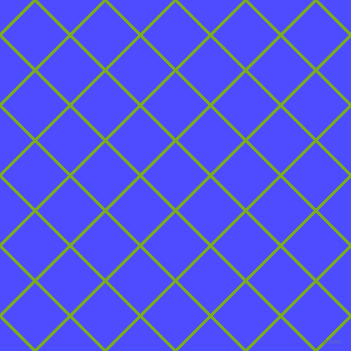 45/135 degree angle diagonal checkered chequered lines, 6 pixel line width, 92 pixel square size, Lima and Neon Blue plaid checkered seamless tileable
