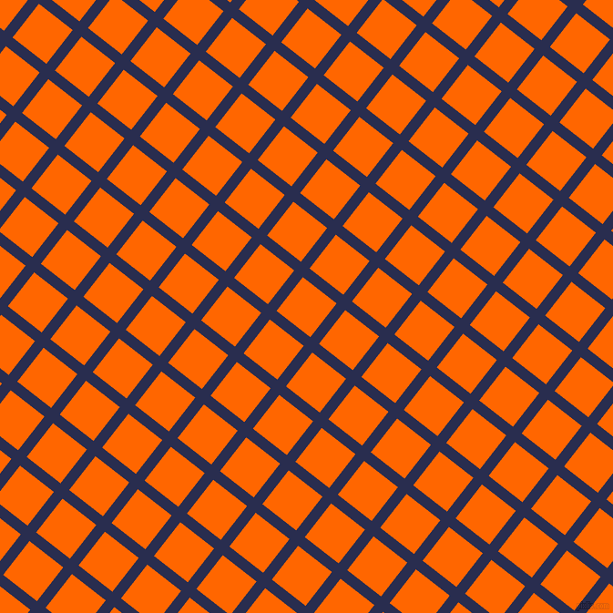 52/142 degree angle diagonal checkered chequered lines, 12 pixel lines width, 47 pixel square size, Lucky Point and Safety Orange plaid checkered seamless tileable