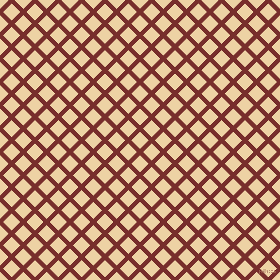 45/135 degree angle diagonal checkered chequered lines, 9 pixel lines width, 25 pixel square size, Lusty and Dairy Cream plaid checkered seamless tileable