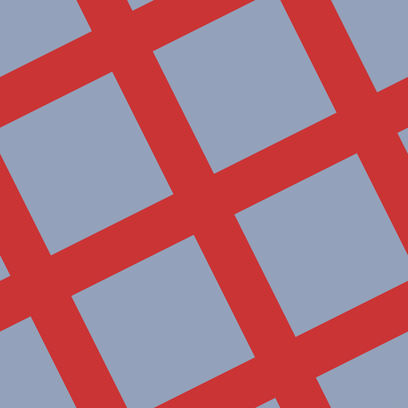 27/117 degree angle diagonal checkered chequered lines, 89 pixel line width, 269 pixel square size, Mahogany and Rock Blue plaid checkered seamless tileable