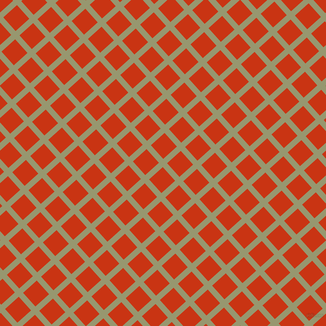 42/132 degree angle diagonal checkered chequered lines, 12 pixel lines width, 38 pixel square size, Malachite Green and Harley Davidson Orange plaid checkered seamless tileable