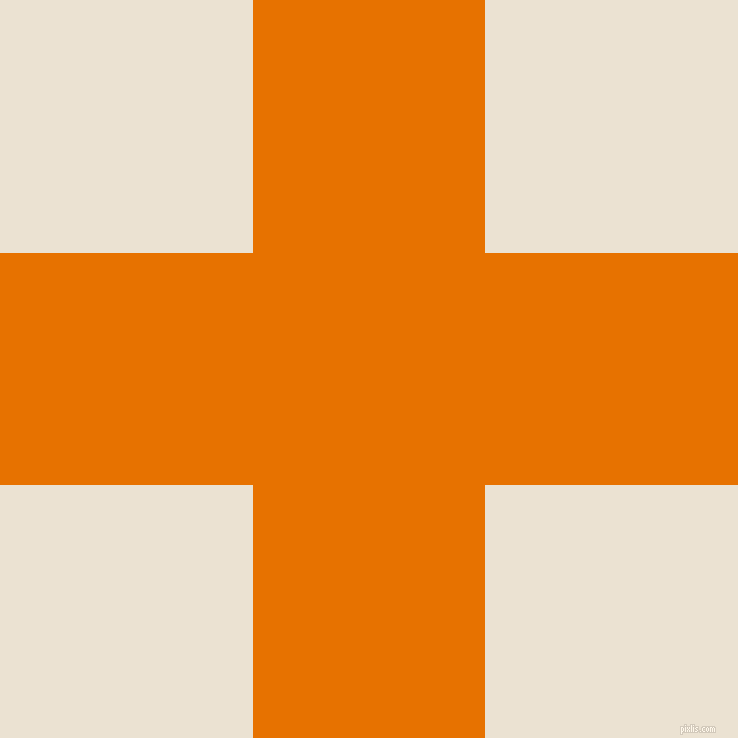 checkered chequered horizontal vertical lines, 232 pixel line width, 506 pixel square size, Mango Tango and Quarter Spanish White plaid checkered seamless tileable