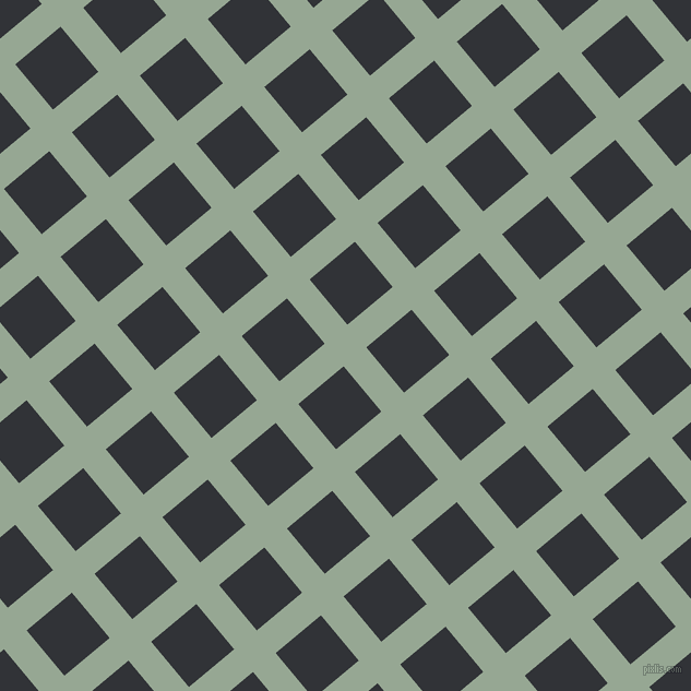 40/130 degree angle diagonal checkered chequered lines, 27 pixel line width, 54 pixel square size, Mantle and Ebony plaid checkered seamless tileable