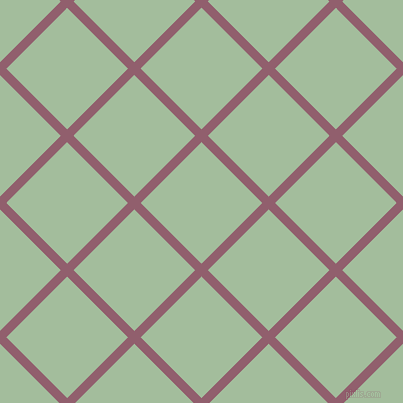 45/135 degree angle diagonal checkered chequered lines, 9 pixel lines width, 86 pixel square size, Mauve Taupe and Spring Rain plaid checkered seamless tileable