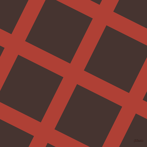 63/153 degree angle diagonal checkered chequered lines, 58 pixel line width, 192 pixel square size, Medium Carmine and Cedar plaid checkered seamless tileable