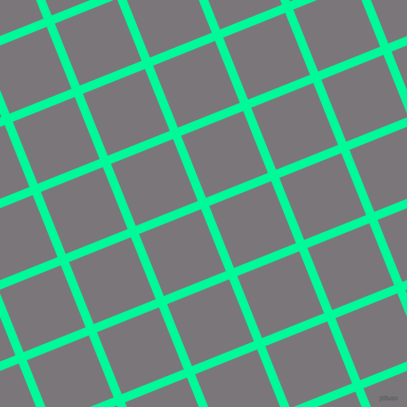 22/112 degree angle diagonal checkered chequered lines, 17 pixel lines width, 130 pixel square size, Medium Spring Green and Monsoon plaid checkered seamless tileable