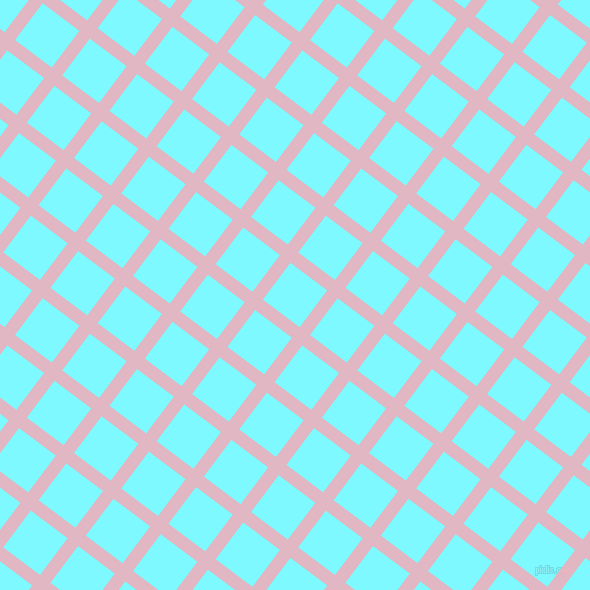53/143 degree angle diagonal checkered chequered lines, 13 pixel lines width, 46 pixel square size, Melanie and Electric Blue plaid checkered seamless tileable