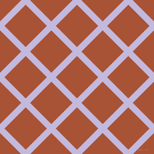45/135 degree angle diagonal checkered chequered lines, 22 pixel line width, 105 pixel square size, Melrose and Orange Roughy plaid checkered seamless tileable