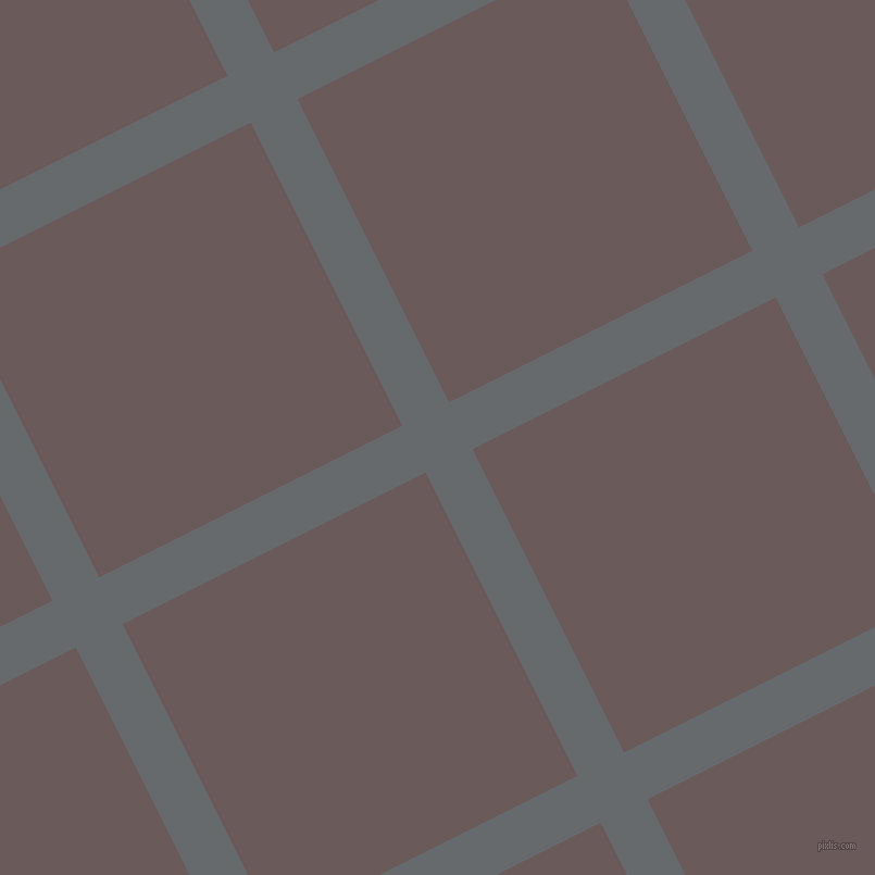 27/117 degree angle diagonal checkered chequered lines, 48 pixel line width, 312 pixel square size, Mid Grey and Zambezi plaid checkered seamless tileable