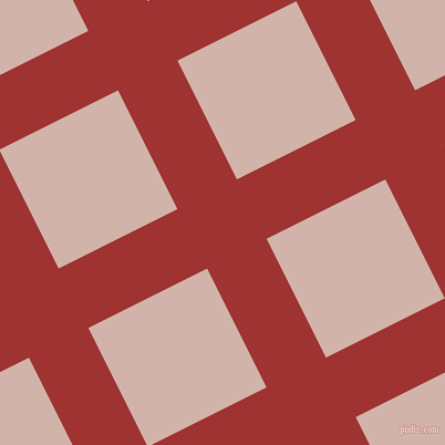 27/117 degree angle diagonal checkered chequered lines, 60 pixel lines width, 120 pixel square size, Milano Red and Clam Shell plaid checkered seamless tileable