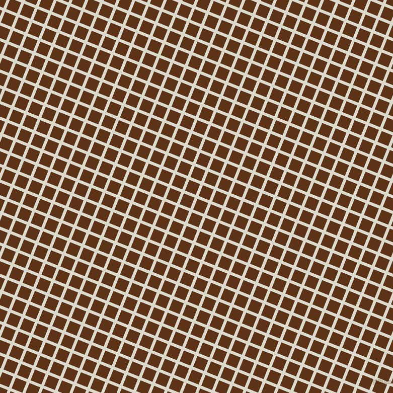 68/158 degree angle diagonal checkered chequered lines, 6 pixel line width, 23 pixel square size, Milk White and Baker