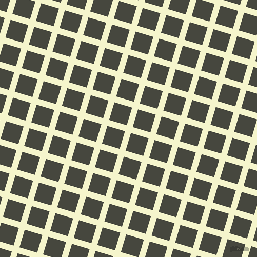 73/163 degree angle diagonal checkered chequered lines, 12 pixel lines width, 36 pixel square size, Mimosa and Heavy Metal plaid checkered seamless tileable
