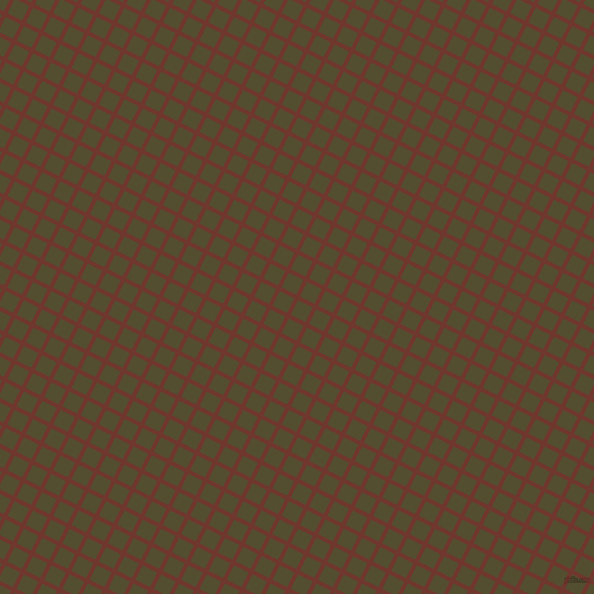 63/153 degree angle diagonal checkered chequered lines, 6 pixel lines width, 23 pixel square size, Mocha and Thatch Green plaid checkered seamless tileable
