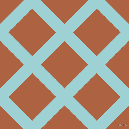 45/135 degree angle diagonal checkered chequered lines, 46 pixel lines width, 129 pixel square size, Morning Glory and Tuscany plaid checkered seamless tileable