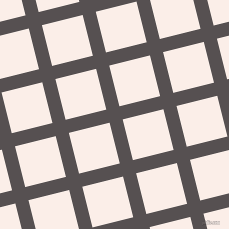 14/104 degree angle diagonal checkered chequered lines, 27 pixel lines width, 84 pixel square size, Mortar and Rose White plaid checkered seamless tileable