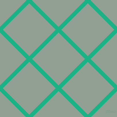 45/135 degree angle diagonal checkered chequered lines, 14 pixel lines width, 130 pixel square size, Mountain Meadow and Pewter plaid checkered seamless tileable