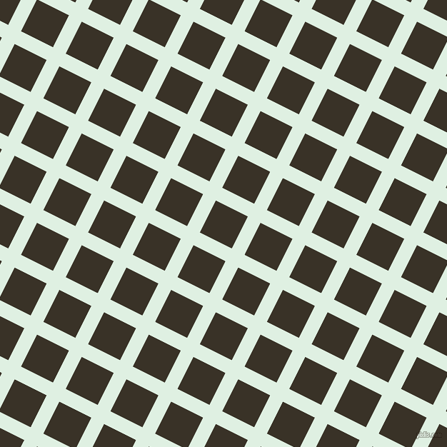 63/153 degree angle diagonal checkered chequered lines, 20 pixel lines width, 50 pixel square size, Off Green and Creole plaid checkered seamless tileable