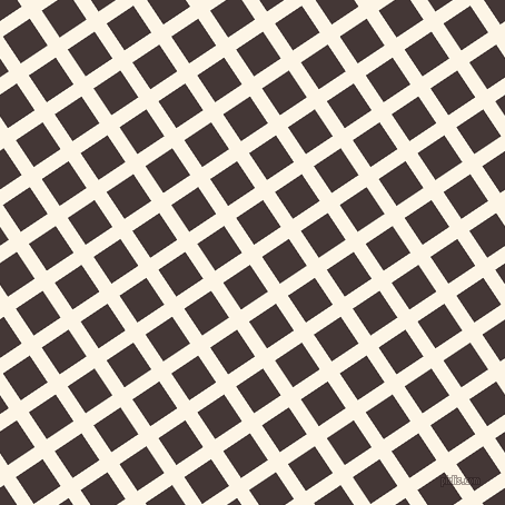 34/124 degree angle diagonal checkered chequered lines, 13 pixel lines width, 29 pixel square size, Old Lace and Cowboy plaid checkered seamless tileable