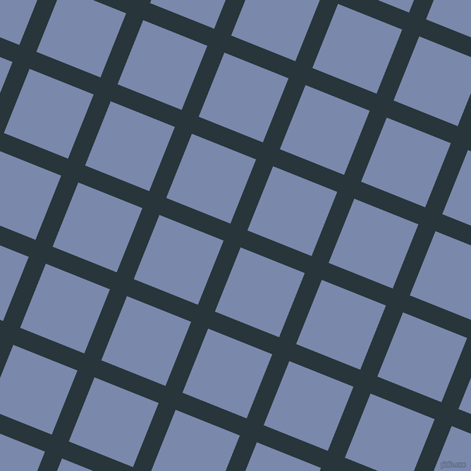 68/158 degree angle diagonal checkered chequered lines, 26 pixel line width, 98 pixel square size, Oxford Blue and Ship Cove plaid checkered seamless tileable