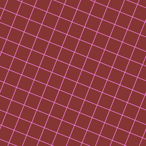 68/158 degree angle diagonal checkered chequered lines, 2 pixel lines width, 45 pixel square size, Pale Magenta and Tall Poppy plaid checkered seamless tileable