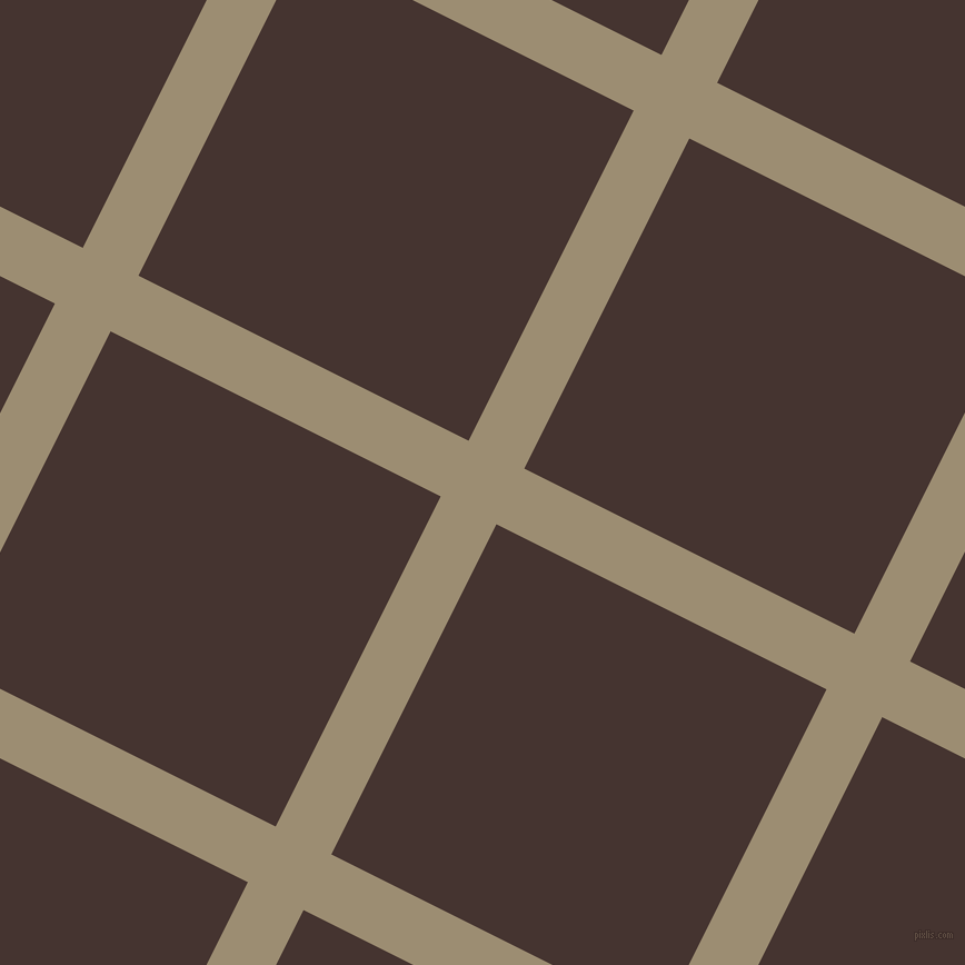 63/153 degree angle diagonal checkered chequered lines, 56 pixel lines width, 332 pixel square size, Pale Oyster and Rebel plaid checkered seamless tileable
