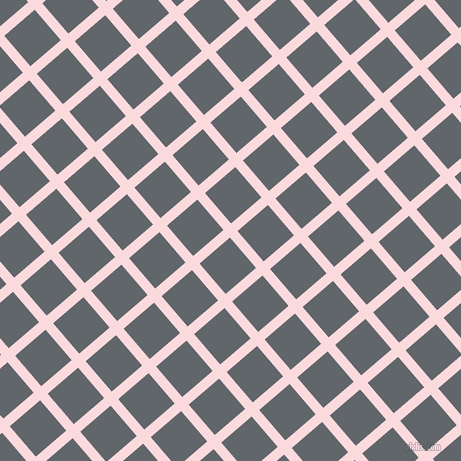41/131 degree angle diagonal checkered chequered lines, 10 pixel line width, 40 pixel square size, Pale Pink and Shuttle Grey plaid checkered seamless tileable
