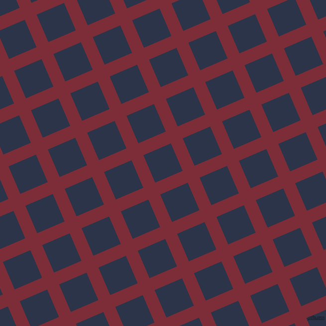 23/113 degree angle diagonal checkered chequered lines, 26 pixel line width, 60 pixel square size, Paprika and Bunting plaid checkered seamless tileable