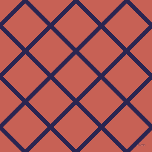 45/135 degree angle diagonal checkered chequered lines, 14 pixel lines width, 106 pixel square size, Paua and Sunglo plaid checkered seamless tileable