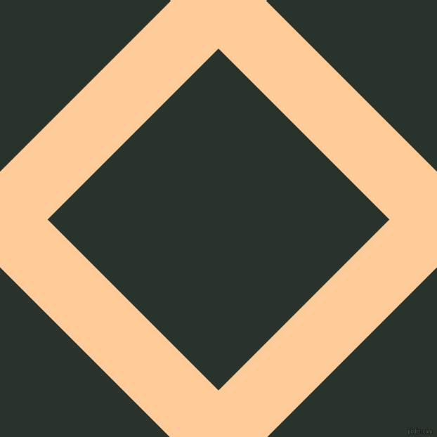 45/135 degree angle diagonal checkered chequered lines, 96 pixel lines width, 344 pixel square size, Peach-Orange and Gordons Green plaid checkered seamless tileable