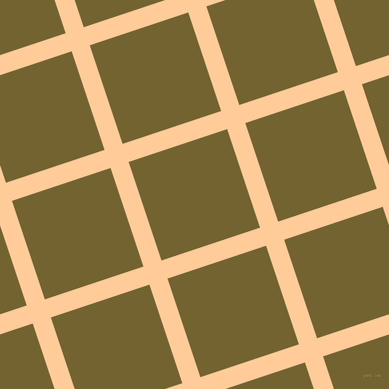 18/108 degree angle diagonal checkered chequered lines, 38 pixel lines width, 207 pixel square size, Peach-Orange and Himalaya plaid checkered seamless tileable