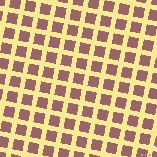 79/169 degree angle diagonal checkered chequered lines, 17 pixel line width, 37 pixel square size, Picasso and Copper Rose plaid checkered seamless tileable