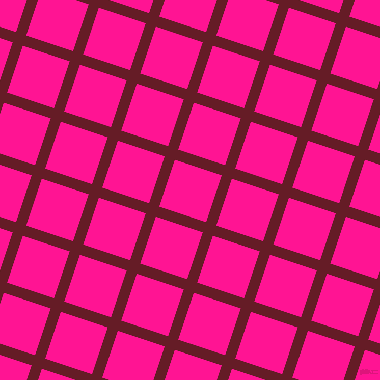 72/162 degree angle diagonal checkered chequered lines, 21 pixel lines width, 97 pixel square size, Pohutukawa and Deep Pink plaid checkered seamless tileable