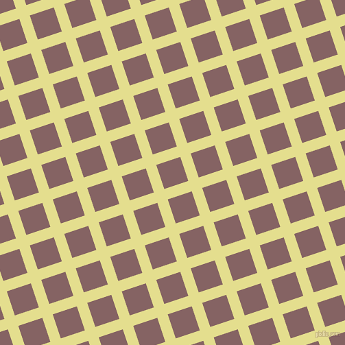 18/108 degree angle diagonal checkered chequered lines, 16 pixel lines width, 37 pixel square size, Primrose and Light Wood plaid checkered seamless tileable