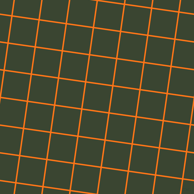 82/172 degree angle diagonal checkered chequered lines, 6 pixel line width, 109 pixel square size, Pumpkin and Mallard plaid checkered seamless tileable